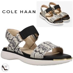 Cole Haan Black and Cream Sandals
